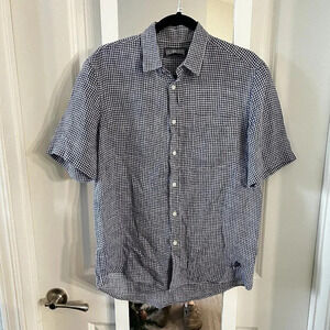 Men's Vilebrequin Button Up Short Sleeve Linen Shirt Size Small